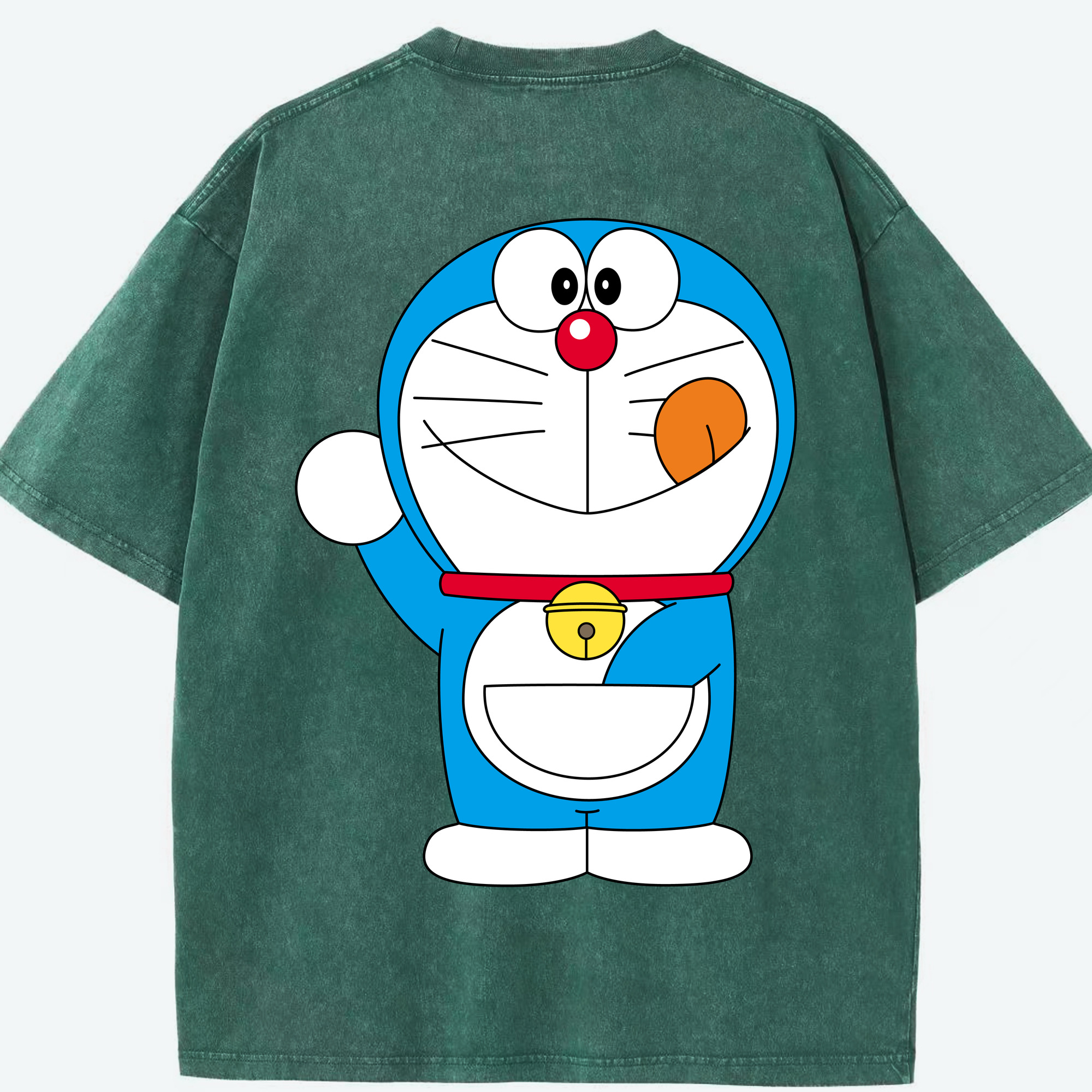 （画像用） ドラえもん Doraemon 綿100% ヴィンテージ風 半袖Tシャツ（背面プリント）